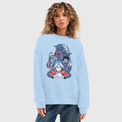 Женский свитшот oversize без начеса хлопок Fullmetal alchemist team - фото 2