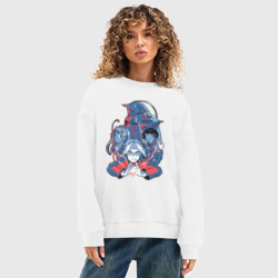 Женский свитшот oversize без начеса хлопок Fullmetal alchemist team - фото 2