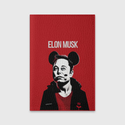 Обложка для паспорта матовая кожа Elon Musk в кофте с ушками