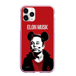 Чехол для iPhone 11 Pro Max матовый Elon Musk в кофте с ушками