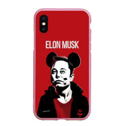 Чехол для iPhone XS Max матовый Elon Musk в кофте с ушками