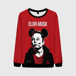 Мужской свитшот 3D Elon Musk в кофте с ушками