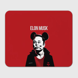 Прямоугольный коврик для мышки Elon Musk в кофте с ушками
