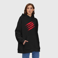 Худи SuperOversize хлопок Четыре рваных полосы - фото 2