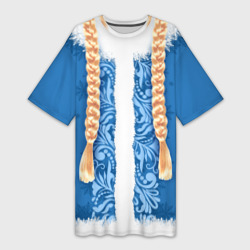 Снегурка с косами – Платье-футболка 3D с принтом купить