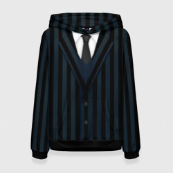 Женская толстовка 3D Школьная форма тёмная Wednesday
