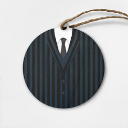 Деревянная игрушка круг Школьная форма тёмная Wednesday