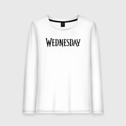 Женский лонгслив хлопок Logo black Wednesday