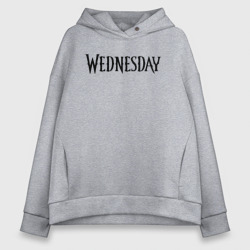 Женское худи Oversize хлопок Logo black Wednesday