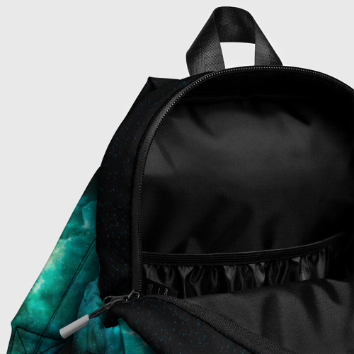 Детский рюкзак 3D с принтом Звёздно-зелёный космос, фото #4