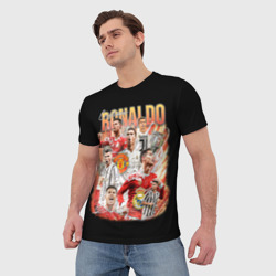 Мужская футболка 3D Фанатский коллаж  Криштиану Роналду - фото 2