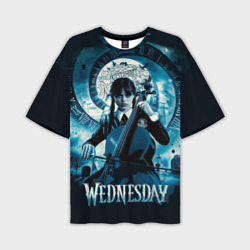 Мужская футболка oversize 3D Wednesday addams 2022