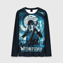 Мужской лонгслив 3D Wednesday addams 2022