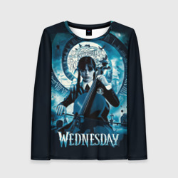 Женский лонгслив 3D Wednesday addams 2022