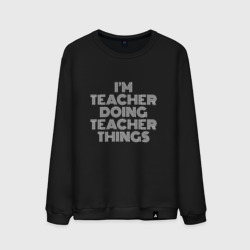 I'm teacher doing teacher things – Мужской свитшот хлопок с принтом купить со скидкой в -13%