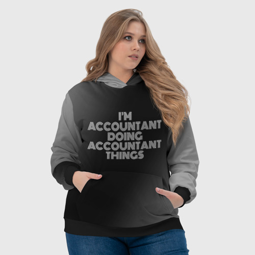 Женская толстовка 3D I'm accountant doing accountant things: на темном, цвет 3D печать - фото 6