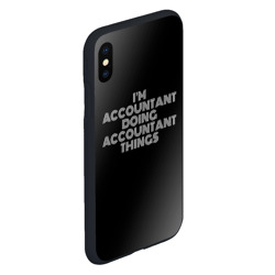 Чехол для iPhone XS Max матовый I'm accountant doing accountant things: на темном - фото 2