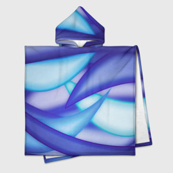Синие разводы – Детское полотенце-пончо с капюшоном 3D с принтом купить со скидкой в -16%