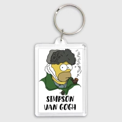 Брелок прямоугольный 35*50 Simpson van Gogh - joke