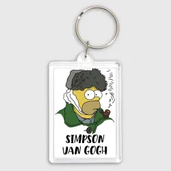 Брелок прямоугольный 35*50 Simpson van Gogh - joke