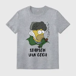 Мужская футболка хлопок Simpson van Gogh - joke