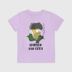 Детская футболка хлопок Simpson van Gogh - joke