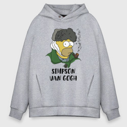 Мужское худи Oversize хлопок Simpson van Gogh - joke