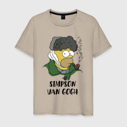 Мужская футболка хлопок Simpson van Gogh - joke