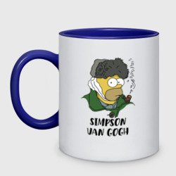 Кружка двухцветная Simpson van Gogh - joke