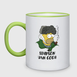 Кружка двухцветная Simpson van Gogh - joke