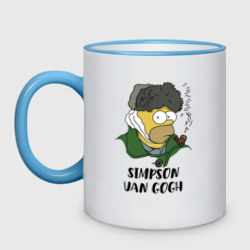 Кружка двухцветная Simpson van Gogh - joke