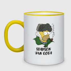 Кружка двухцветная Simpson van Gogh - joke