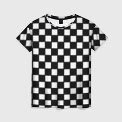 Женская футболка 3D Шахматная доска