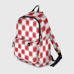 Рюкзак 3D Красно-белый узор