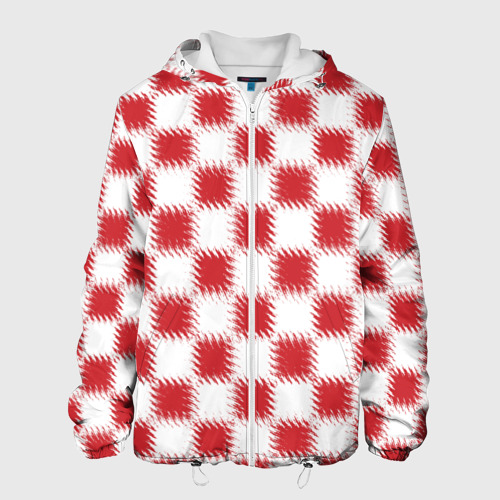 Мужская куртка 3D Красно-белый узор, цвет 3D печать