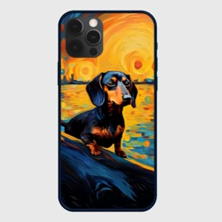 Чехол для iPhone 12 Pro Такса в силе Ван Гога