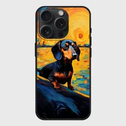 Чехол силиконовый для Apple iPhone 15 Pro матовый Такса в силе Ван Гога