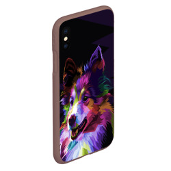 Чехол для iPhone XS Max матовый Колли в стиле поп-арт - фото 2