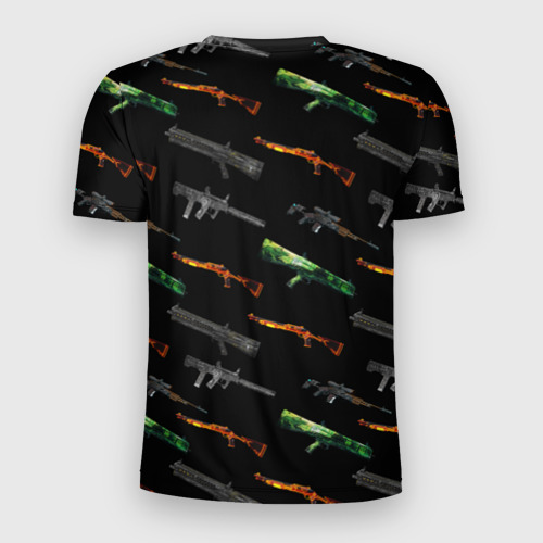 Мужская футболка 3D Slim с принтом Оружие - Modern Strike online, вид сзади #1