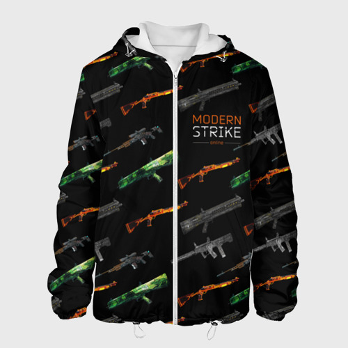 Мужская куртка с принтом Оружие - Modern Strike online, вид спереди №1