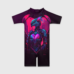 Детский купальный костюм 3D Девушка-робот