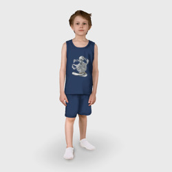 Детская пижама с шортами хлопок Медитирующий пришелец - фото 2