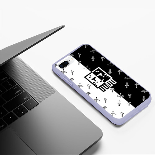 Чехол для iPhone 7Plus/8 Plus матовый с принтом Майнкрафт Гаст с инструментами, фото #5