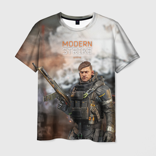 Мужская футболка с принтом Персонаж - Modern Strike online, вид спереди №1