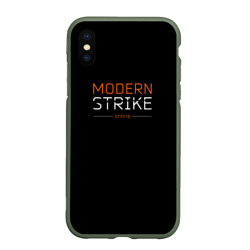 Чехол для iPhone XS Max матовый Логотип Modern Strike online