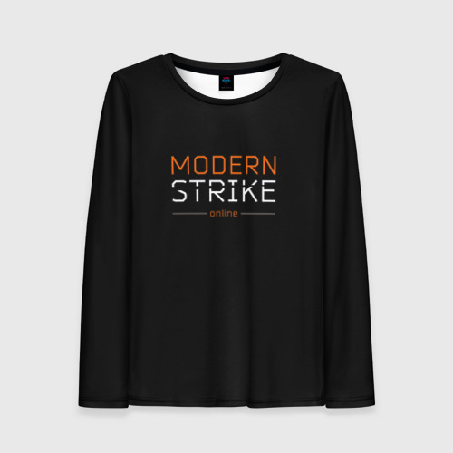 Женский лонгслив 3D Логотип Modern Strike online, цвет 3D печать