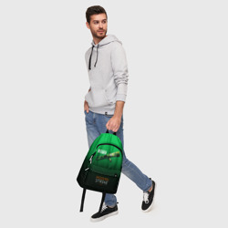 Рюкзак с принтом Mutagen - Modern Strike online для любого человека, вид спереди №5. Цвет основы: белый