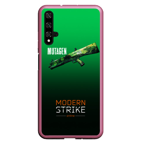 Чехол для Honor 20 Mutagen - Modern Strike online, цвет малиновый