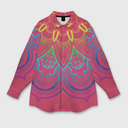 Мужская рубашка oversize 3D Viva magenta mandala