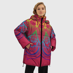 Женская зимняя куртка Oversize Viva magenta mandala - фото 2